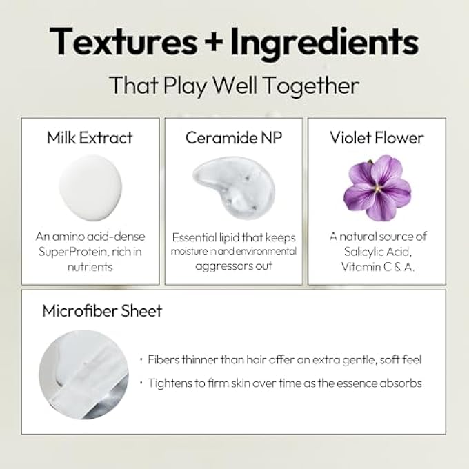 LAPCOS DAILY SKIN FACIAL SHEET MASK 5 PACK - MILK: MOISTURIZING - Image 3